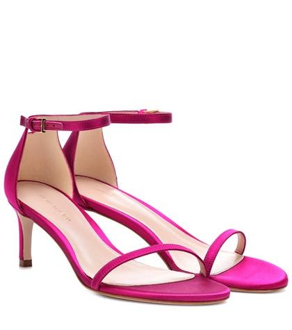 Stuart Weitzman Nudistsong 45 Satin Sandals