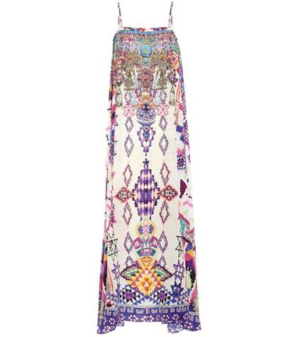 Camilla Embellished Silk Strapless Dress