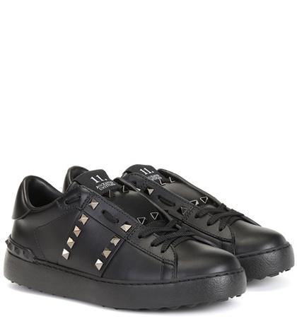 Valentino Valentino Garavani Rockstud Untitled Noir Leather Sneakers