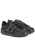 Valentino Valentino Garavani Rockstud Untitled Noir Leather Sneakers