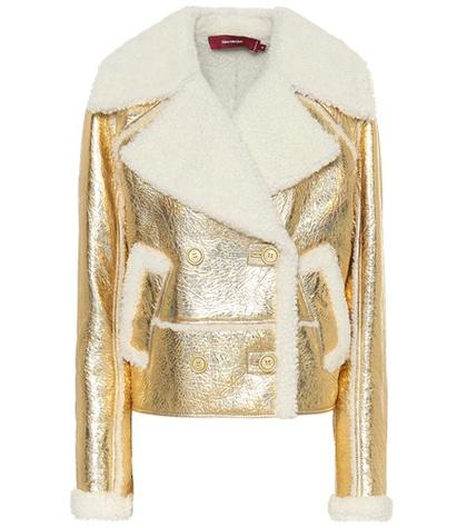 Sies Marjan Hensley Metallic Shearling Jacket
