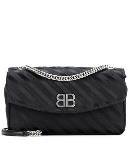 Balenciaga Chain Round S Jacquard Shoulder Bag