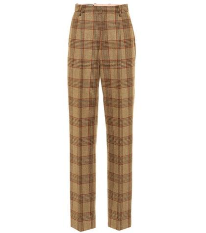 Gucci Plaid Wool Pants