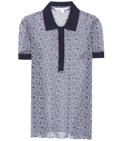Diane Von Furstenberg Amadine Printed Silk Top