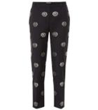 Burberry Embellished Mid-rise Wool Pants