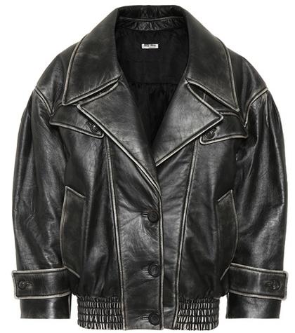 Miu Miu Oversized Leather Jacket