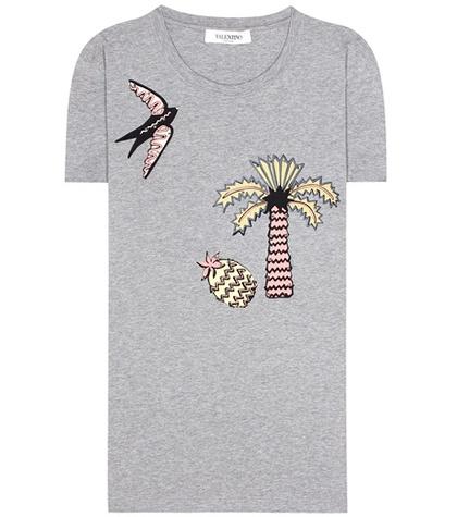 Moncler Gamme Rouge Appliqué Cotton T-shirt