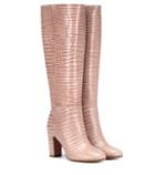 Gianvito Rossi Brera 85 Embossed Leather Boots