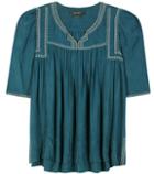 Isabel Marant Livia Embroidered Silk Blouse