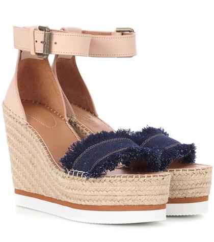 Brunello Cucinelli Wedge Espadrille Sandals