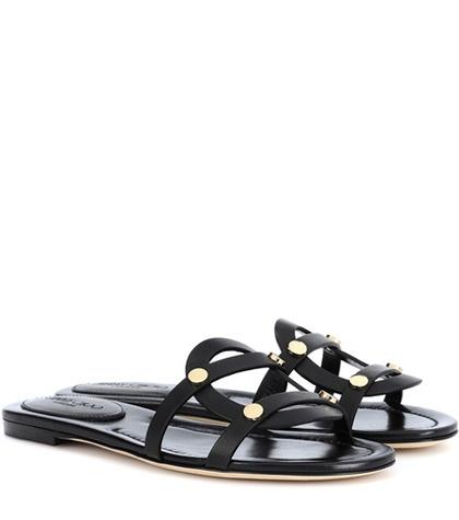Unravel Damaris Flat Leather Sandals