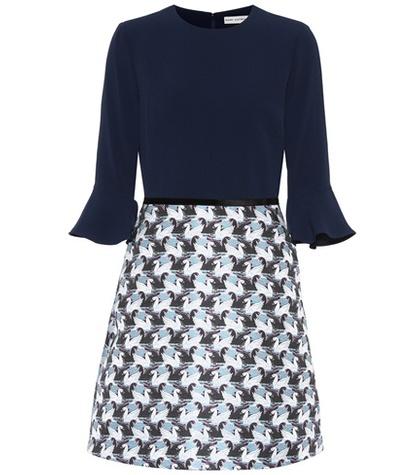 James Perse Ligretto Silk And Jacquard Dress