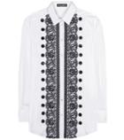 James Perse Lace-trimmed Cotton Shirt