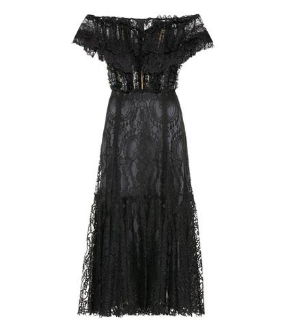 Rick Owens Lace Off-the-shoulder Dress
