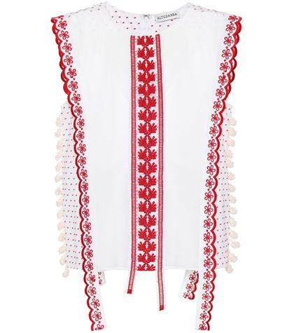 Altuzarra Alma Embroidered Top