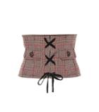 Miu Miu Checked Wool-blend Corset Belt