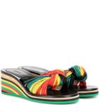 Valentino Jody Leather Wedge Sandals
