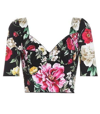 Dolce & Gabbana Floral-printed Crop Top