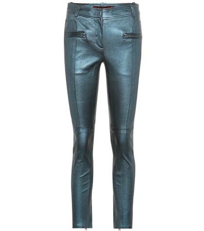 Sies Marjan Louisa Metallic-leather Trousers
