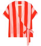 Diane Von Furstenberg Striped Cotton-blend Top