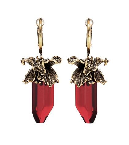 Alexander Mcqueen Iris Pendant Earrings