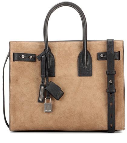 Saint Laurent New Sac De Jour Medium Suede Shoulder Bag