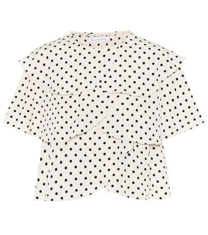Rejina Pyo Jude Flounced Polka-dot Top
