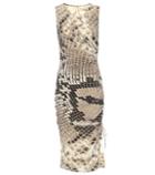 Roberto Cavalli Snake-printed Silk Midi Dress
