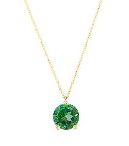 Delfina Delettrez Magic Triangle Topaz And Diamond Necklace