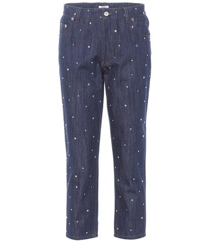 Roksanda Crystal-embellished Cropped Jeans