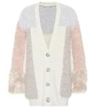 Stella Mccartney Color-blocked Cotton-blend Cardigan