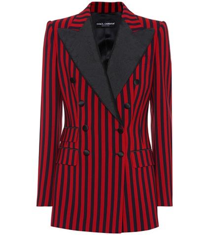 Dolce & Gabbana Striped Crêpe Blazer