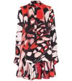 Alexander Mcqueen Butterfly-printed Silk Satin Dress