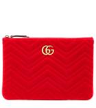 Gucci Gg Marmont Velvet Clutch