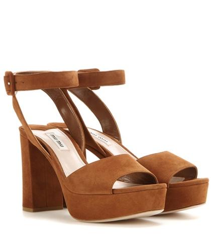 A.p.c. Suede Platform Sandals