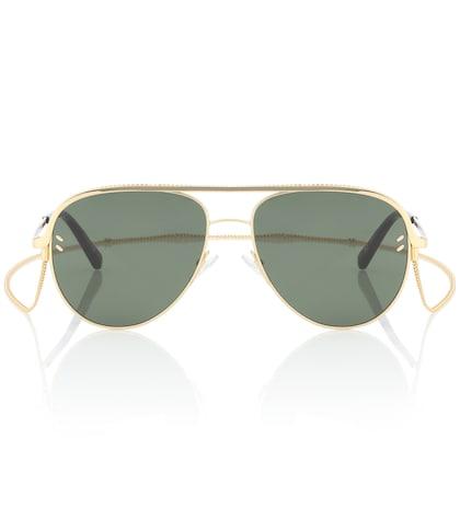 Stella Mccartney Aviator Sunglasses With Chain