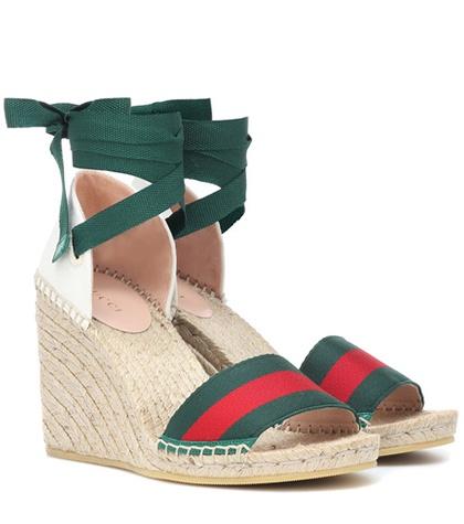 Gucci Sylvie Web Platform Espadrille