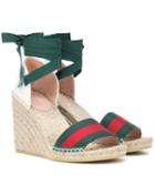 Gucci Sylvie Web Platform Espadrille