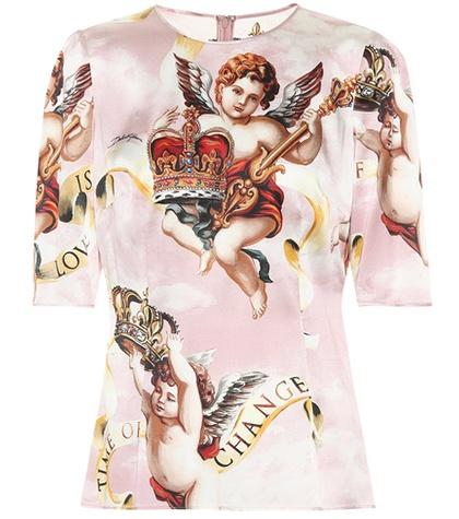 Moncler Printed Silk Top
