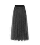 Christopher Kane Metallic Tulle Midi Skirt