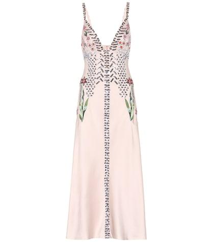 Ganni Finale Embellished Satin Dress