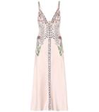 Ganni Finale Embellished Satin Dress