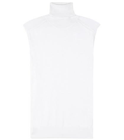 Victoria Beckham Sleeveless Wool Turtleneck Top