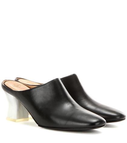 The Row Adela Leather Slippers
