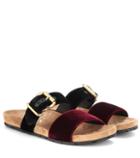 Stella Mccartney Velvet Slip-on Sandals