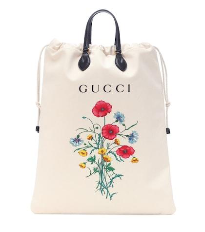 Gucci Leather-trimmed Printed Shopper