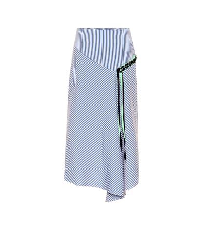 Tibi Embellished Cotton-blend Skirt