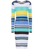 Diane Von Furstenberg Striped Rib-knit Midi Dress