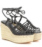 Chlo Jamie Leather Platform Wedge Sandals