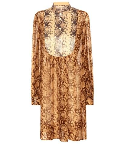 Michael Kors Collection Printed Silk Dress